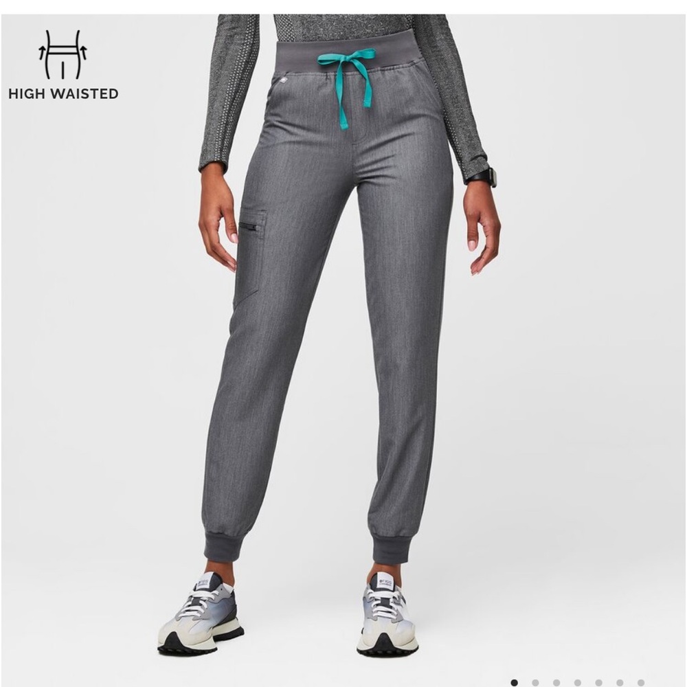 Figs Zamora High Waist Jogger Scrub Pants - Graphite